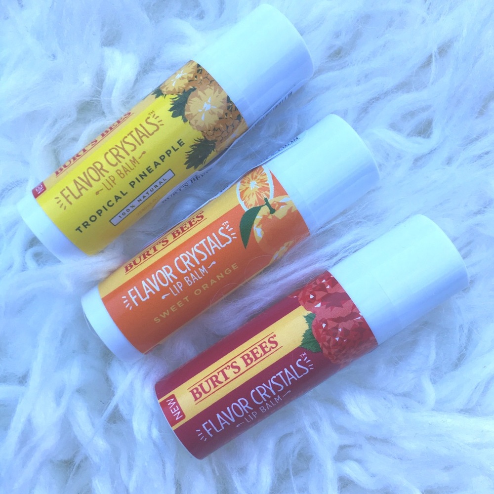 Burt's Bees Flavor Crystal Lip Balm Set of Three